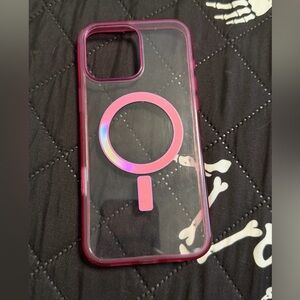 Pink/Clear Outterbox Iphone 16 pro max case